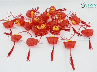 Dây đèn trang trí Tết thỏi vàng số 06